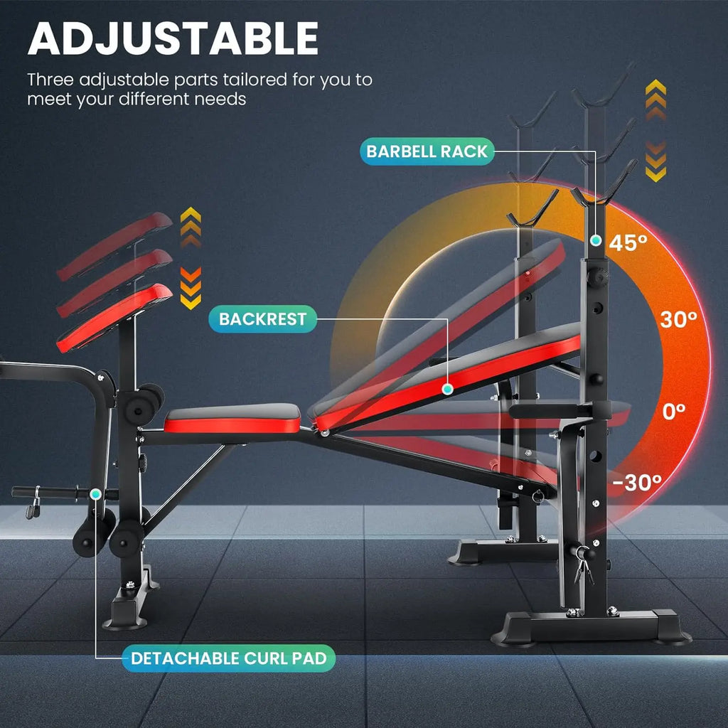 6-in-1 Weight Bench Set