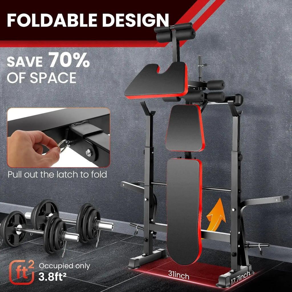 6-in-1 Weight Bench Set