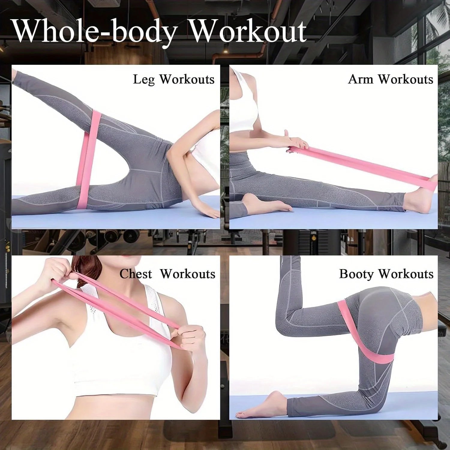 10PC Yoga Resistance Band Set