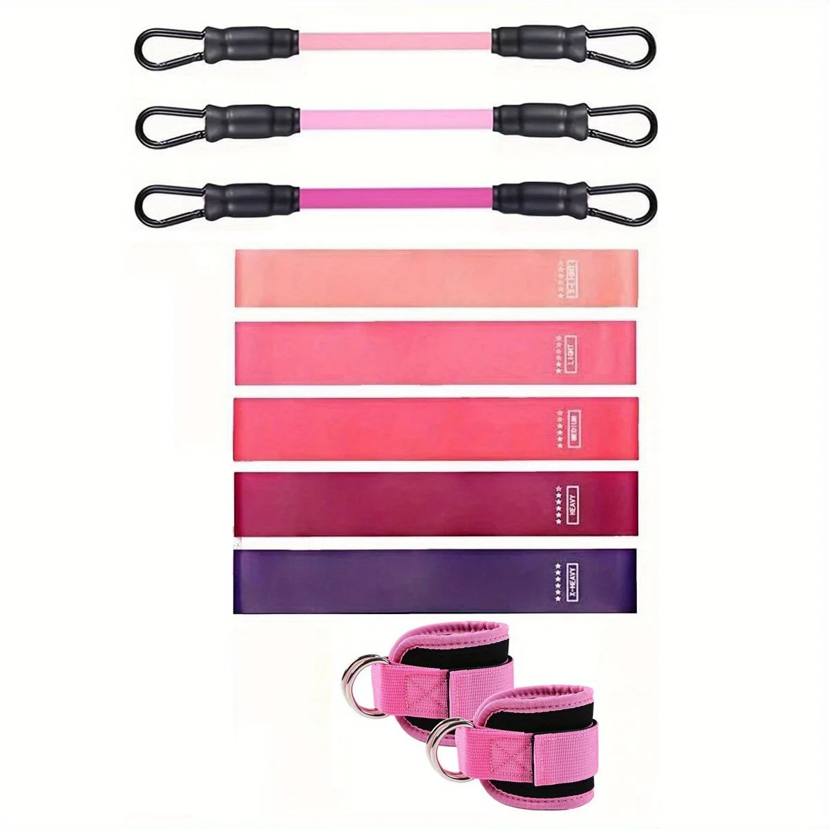 10PC Yoga Resistance Band Set