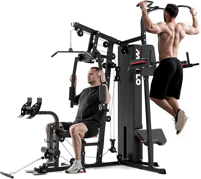 Mikolo Home Gym, Workout Station with 150LBS Weight Stack, Multifunctional Home Gym Equipment, Exercise Equipment
