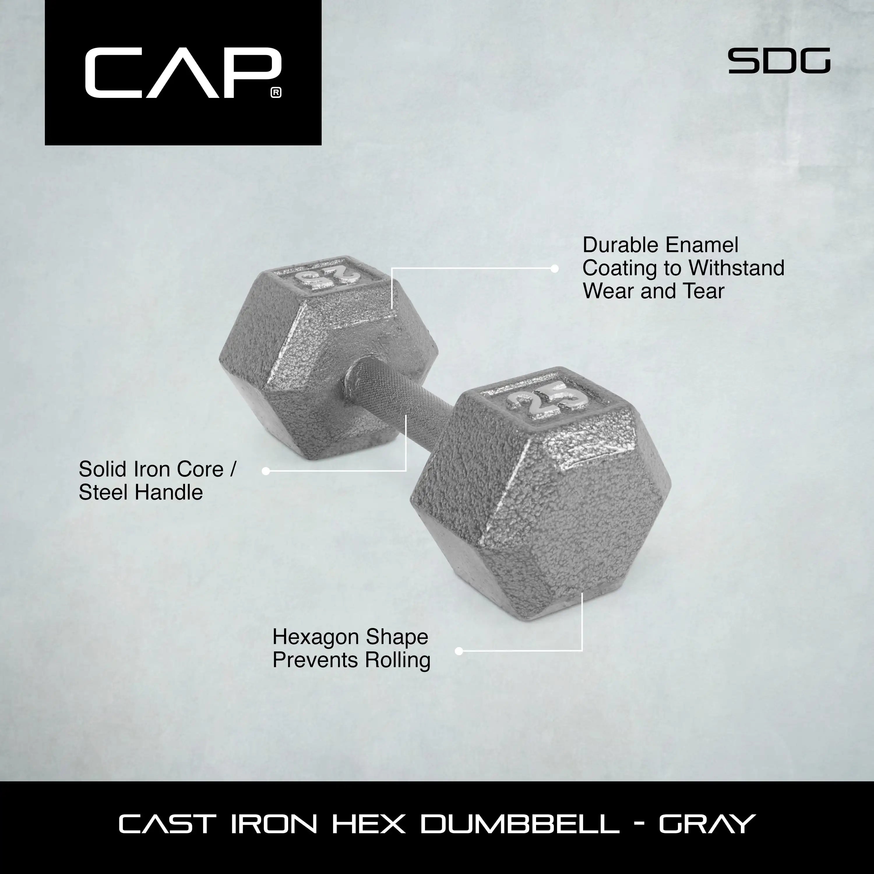 12lb Hex Dumbbell