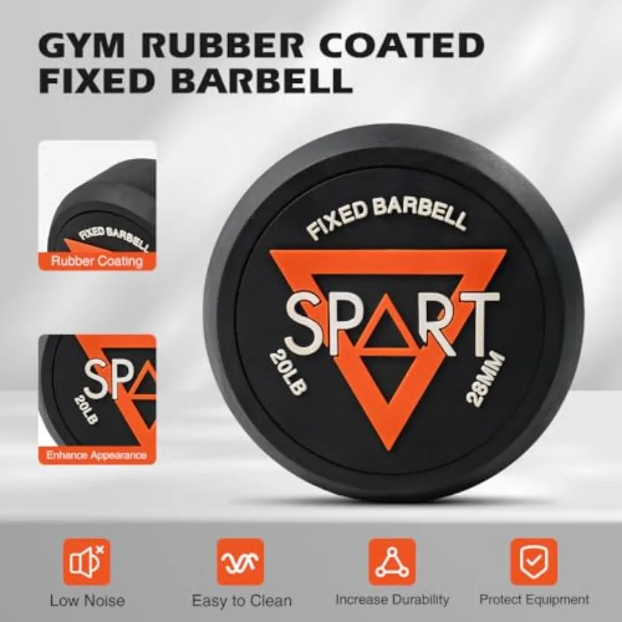 Rubber Coated Fixed Barbell
