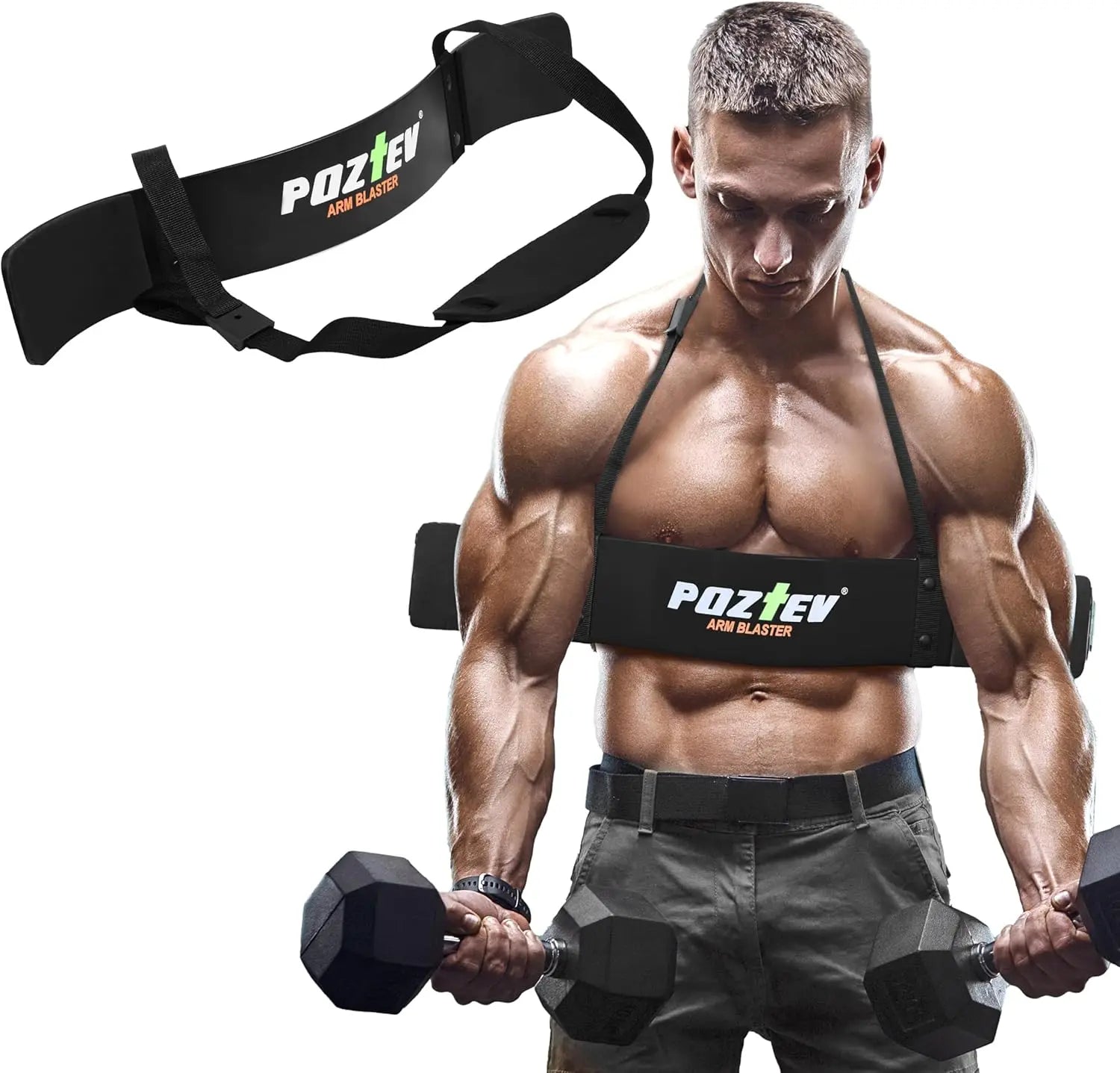 Biceps and Triceps Arm Blaster for Dumbbell Barbell Curls, Isolator Workout Equipment for Big Arms