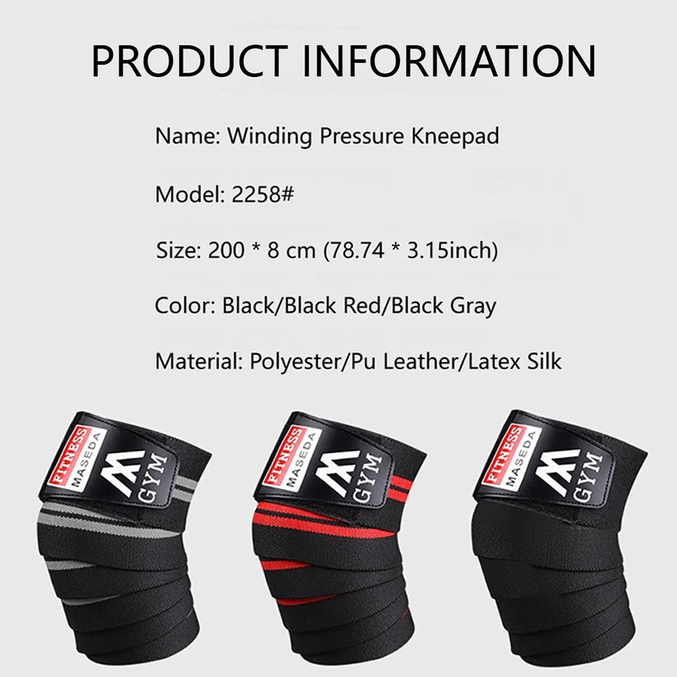 GTUBIKE 1PCS Sports Knee Wraps for Men & Women | Ideal for Cross Training, Gym Workouts, Weightlifting, Fitness & Powerlifting
