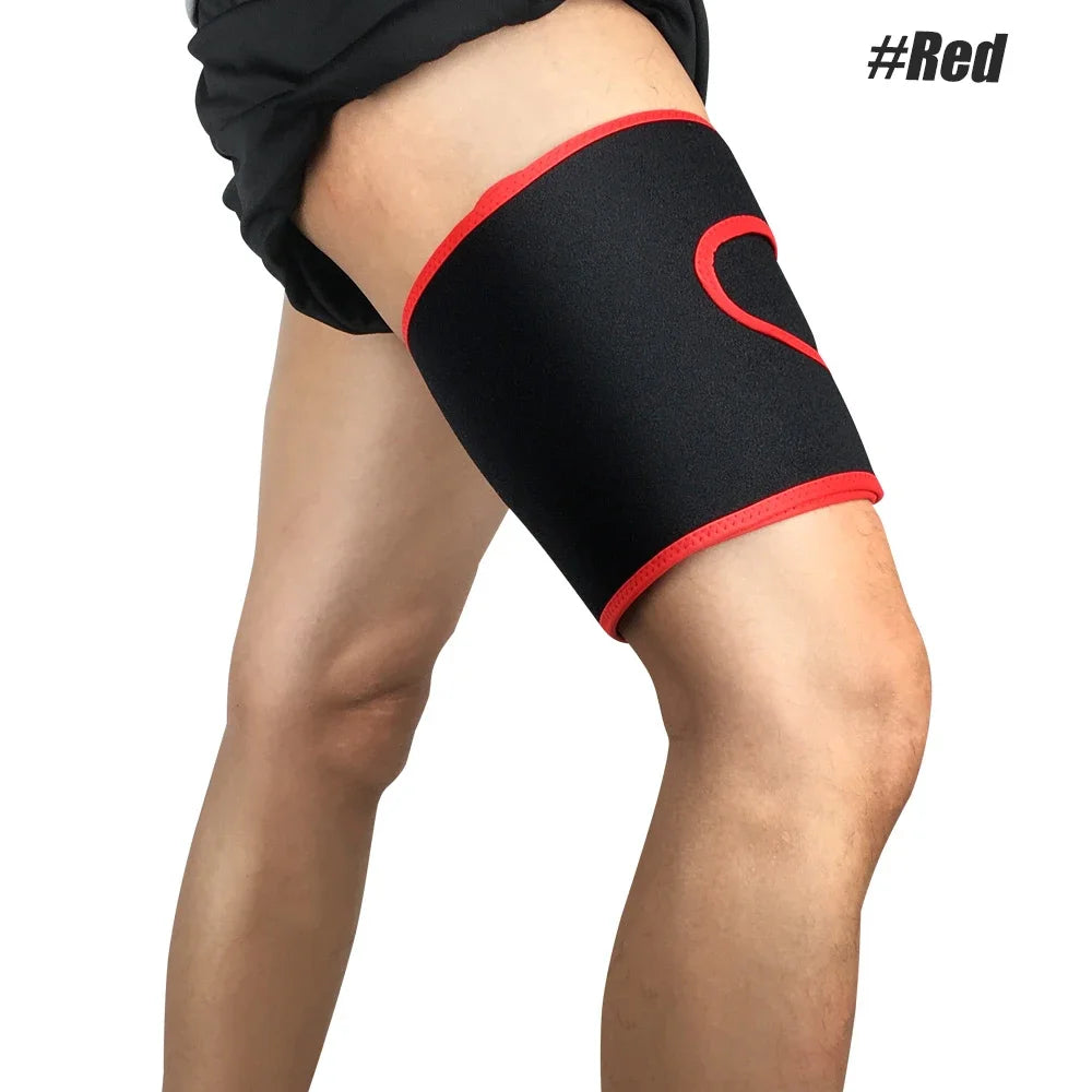 1Pcs Thigh Brace - Hamstring Quad Wrap - Adjustable Compression Sleeve Support for Pulled Groin Muscle, Sprains, Quadricep