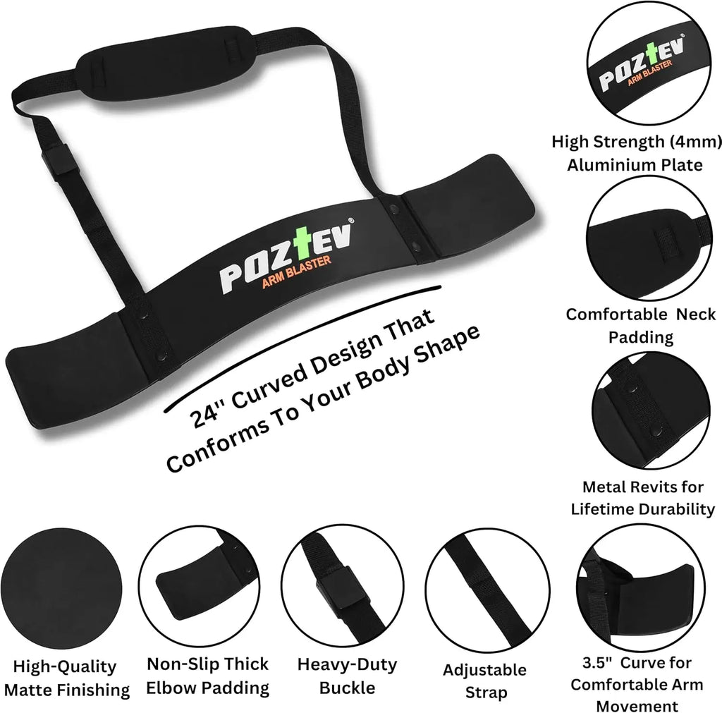 Biceps and Triceps Arm Blaster for Dumbbell Barbell Curls, Isolator Workout Equipment for Big Arms