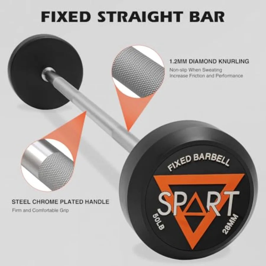 Rubber Coated Fixed Barbell
