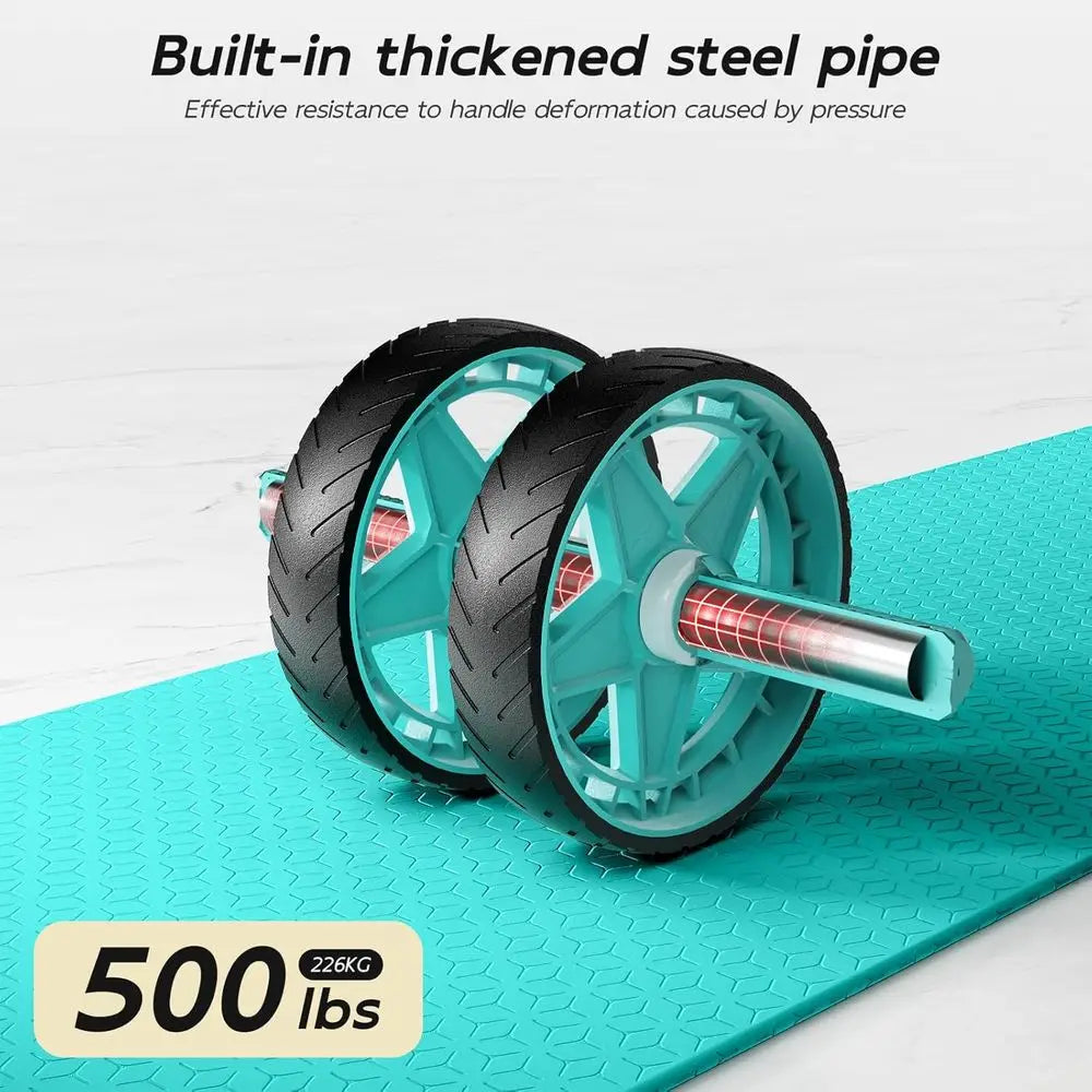 Dual-Wheel Ab Roller w/ Bands