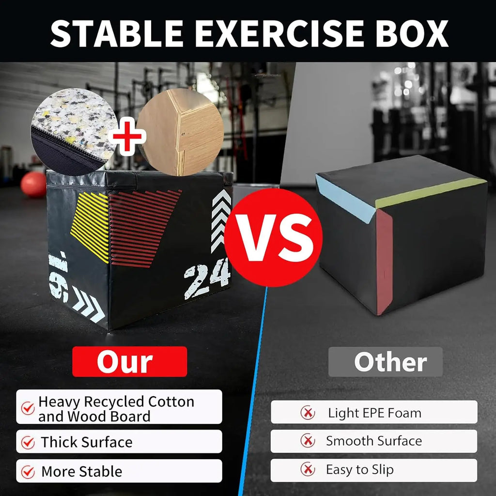 3 In 1 Jump Box, Soft Platform Training Box, Vaulting Box Suitable For Plyometric Training, Box Squat, Jumping Exercise