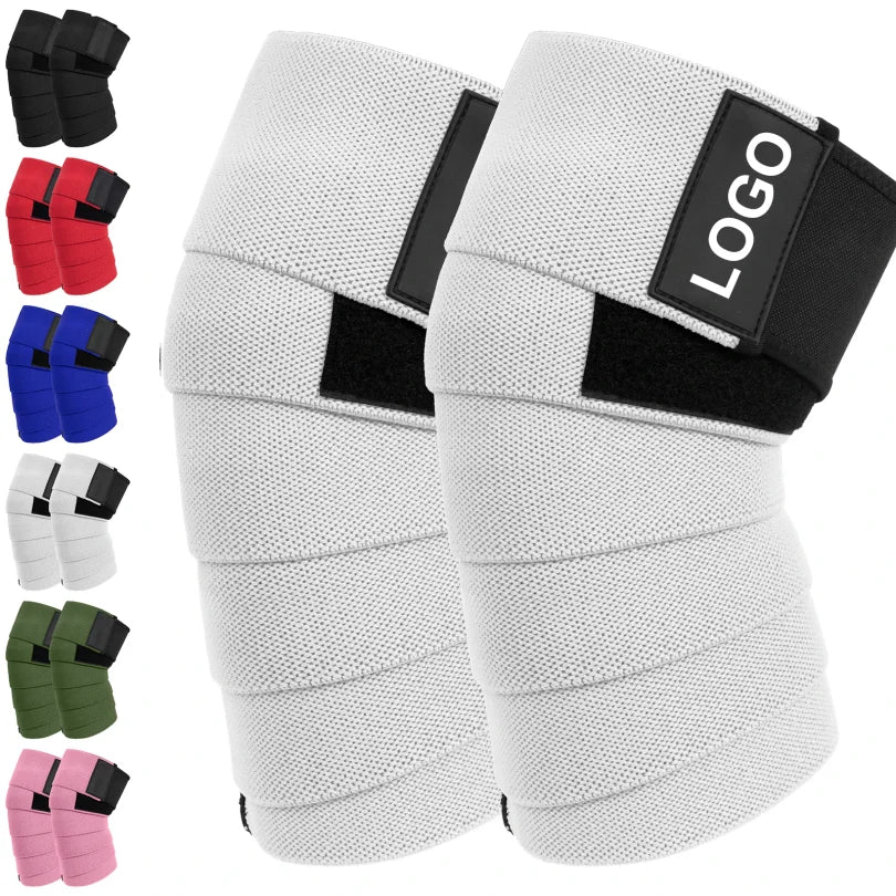 Knee Wraps for Squatting Knee Strap Bands for Crossfit Training Powerlifting Knee Support Deadlift Wraps Weightlifting Wholesale
