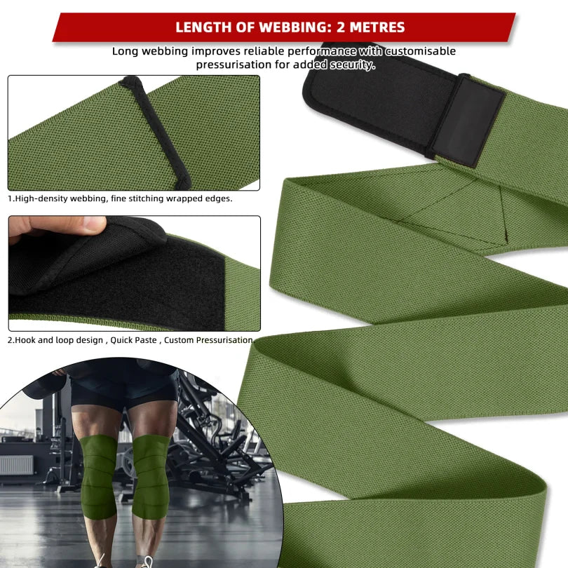 Knee Wraps for Squatting Knee Strap Bands for Crossfit Training Powerlifting Knee Support Deadlift Wraps Weightlifting Wholesale