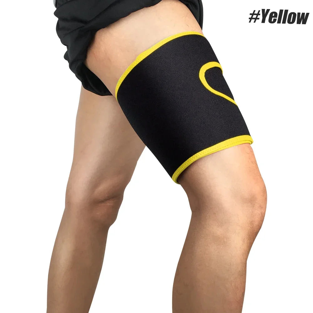 1Pcs Thigh Brace - Hamstring Quad Wrap - Adjustable Compression Sleeve Support for Pulled Groin Muscle, Sprains, Quadricep