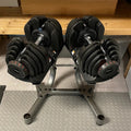 Commercial Gym Adjustable Dumbbell Set 40KG 90LB With Stand Door To Door Heavy Duty Free Weight Strength Training Equipment