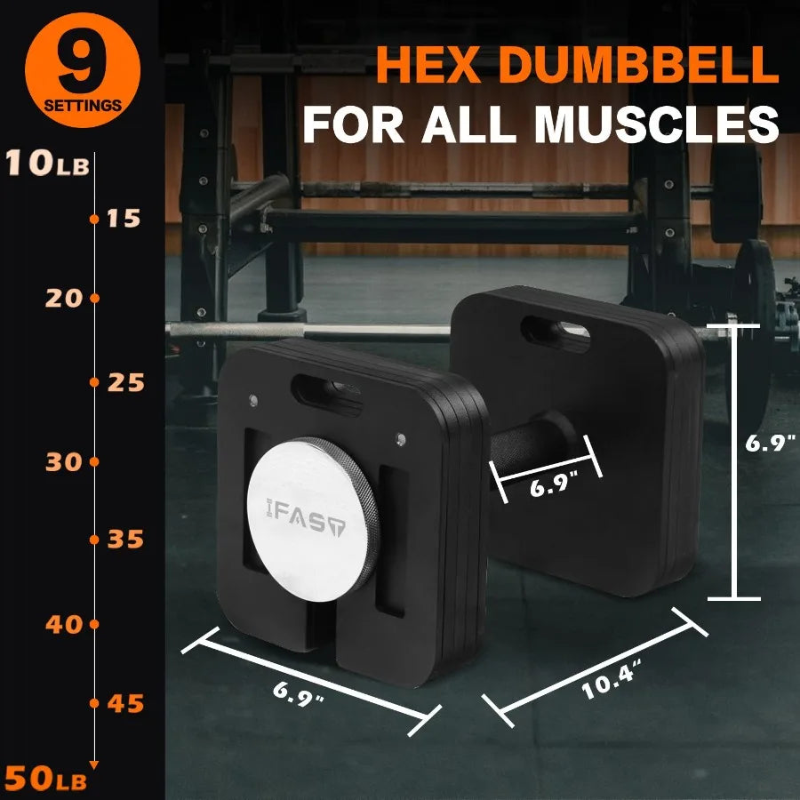 50LB Adjustable Dumbbell Pair (Quick Lock)