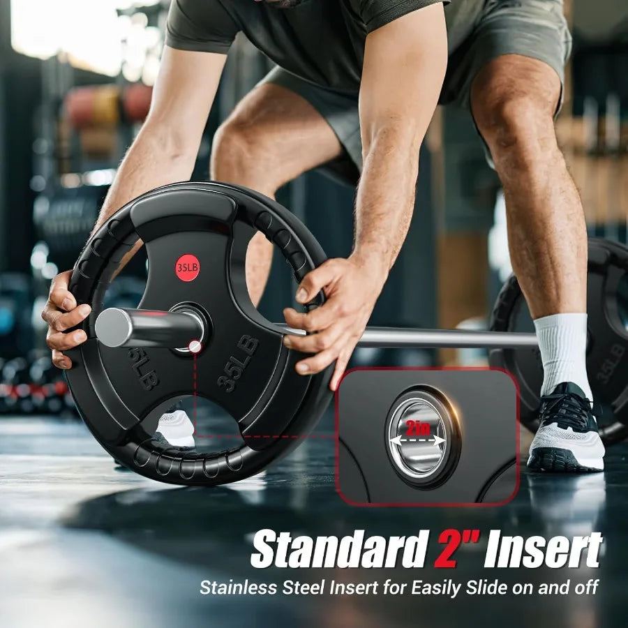 Rubber Grip Weight Plate Set