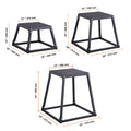 SucceBuy 12/18/24Inch Plyometric Jump Boxes Plyo Box Platform and Jumping Agility Box Anti-Slip Fitness Exercise Step Up Box Set