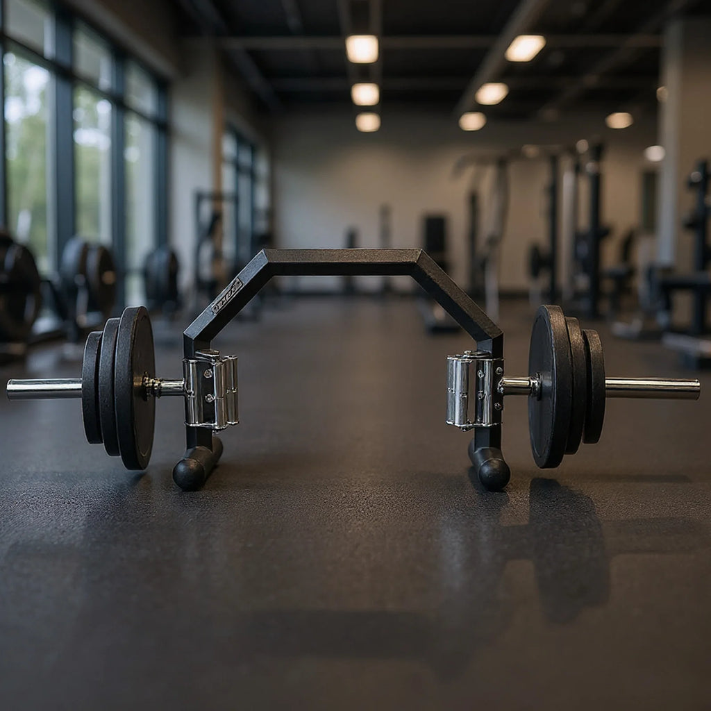 Rackable Open Trap Bar Wear Resist Deadlift Squat Barbell Hexagonal Barbell Squat Bar for Deadlift Carries Lunges Squats