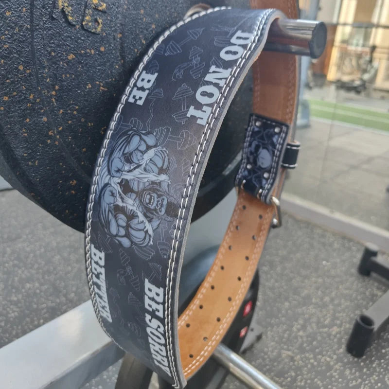 Weight Lifting Belt King Kong Design Powerlifting Belt PU Fitness Belt for Men & Women for Weightlifting Deadlift Bodybuilding