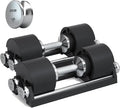 SNODE AD80 Drop Proof 80 lbs Adjustable Dumbbell Set -Adjustable Weights with Cast Iron Plates and Cradle, Knurled Handle