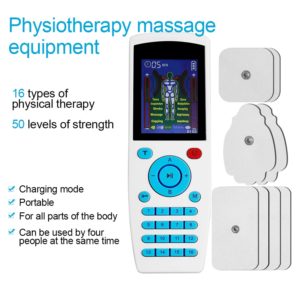 4-Channel TENS & EMS Pulse Massager – 16 Modes