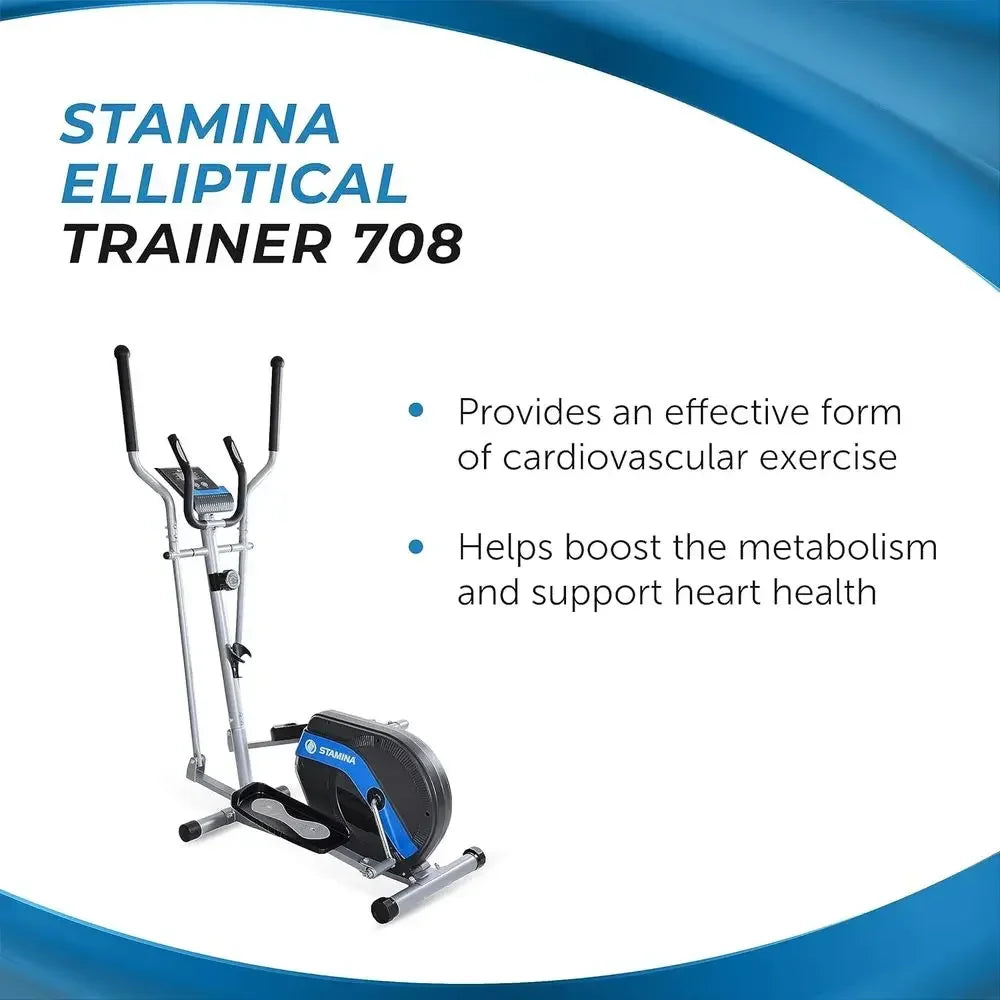 Compact Standing Elliptical Machine with Smart Workout App - Supports Up to 250 lbs