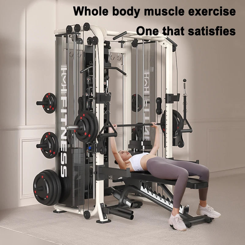 Squat And Bench Press Stand Multifunctional Machine Smith Comprehensive Trainer Flying Bird Gantry Frame Fitness Home Equipment