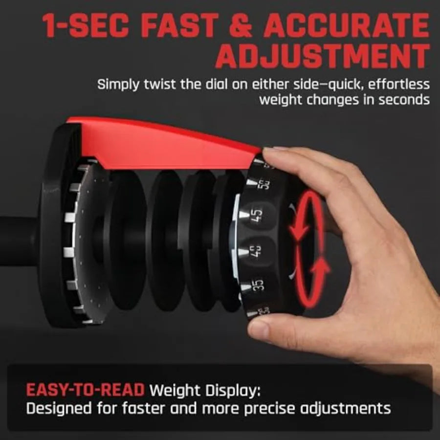 90LB Fast Adjust Dumbbell Set