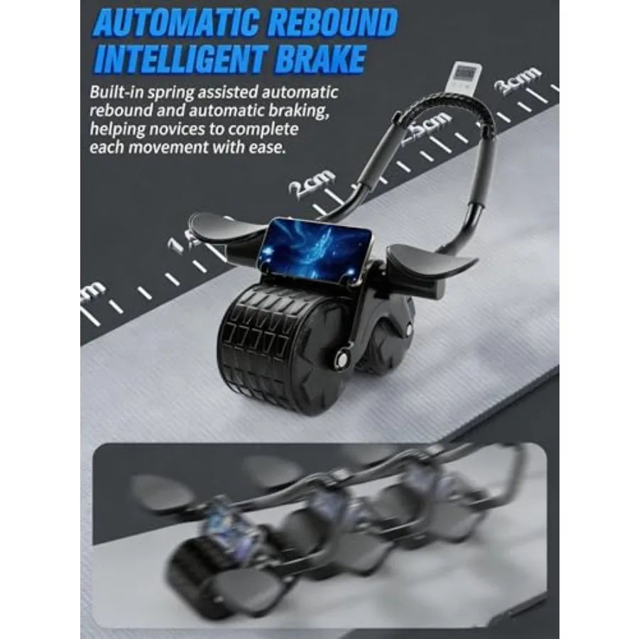Auto Rebound Ab Roller w/ Timer