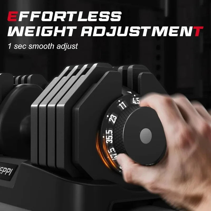 Keppi Adjustable Dumbbells Set-25lb/40lb/55lb/60lb, Anti-Slip Metal Fast Adjust Weight Handle, Exercise & Fitness