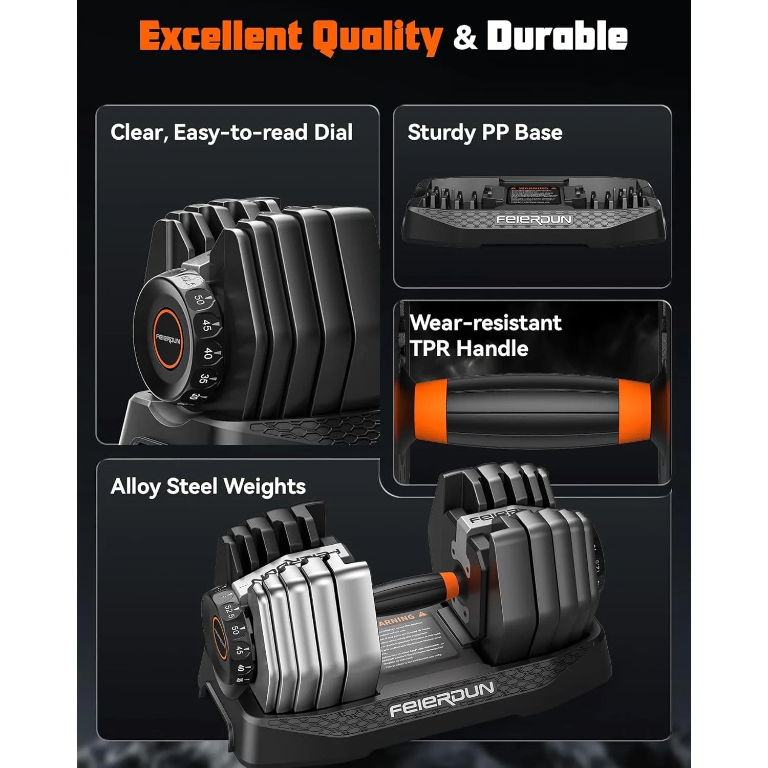 105LB Adjustable Dumbbell Set w/ Case