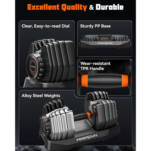 105LB Adjustable Dumbbell Set w/ Case