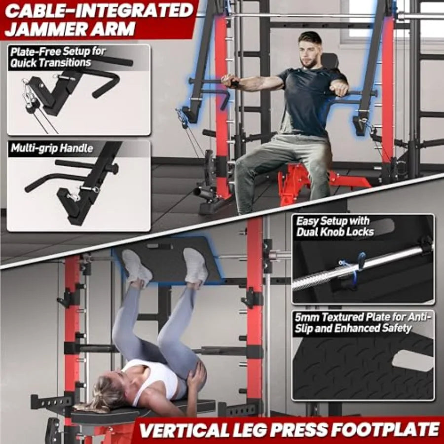 Smith Machine with Jammer Arms