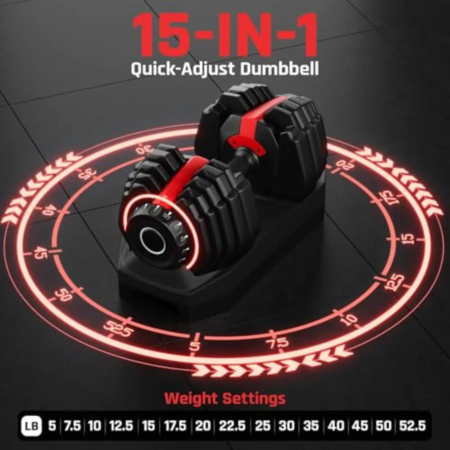 90LB Fast Adjust Dumbbell Set