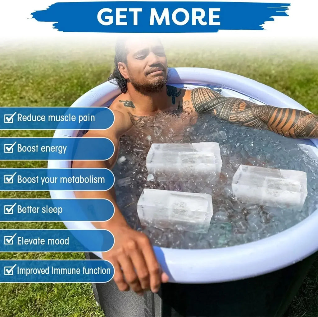 Extra Large Ice Cube Molds Ice Bath Water Chiller Reusable Giant Ice Block Molds Silicone Ice Block Maker For Home Accessories