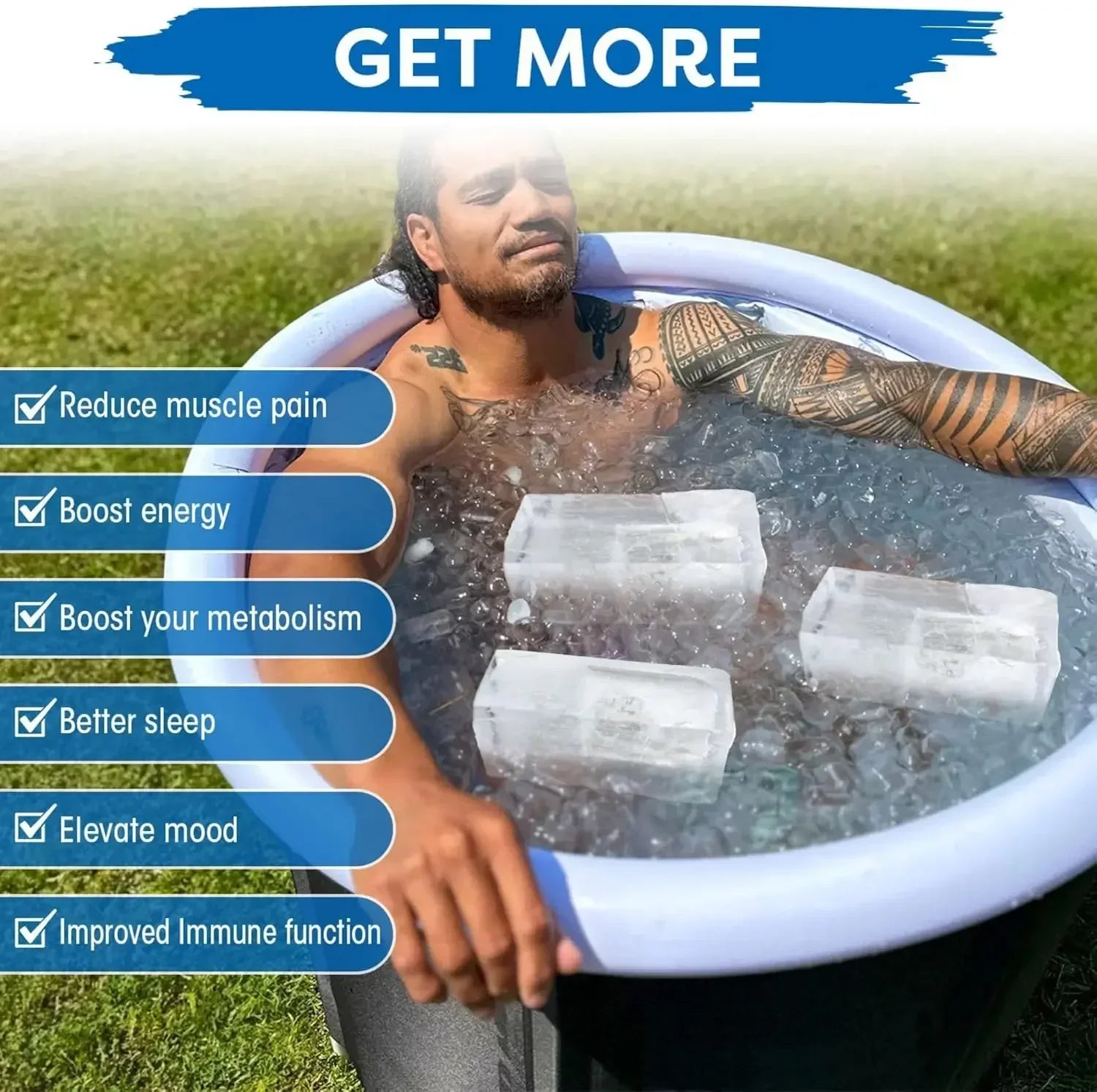 Extra Large Ice Cube Molds Ice Bath Water Chiller Reusable Giant Ice Block Molds Silicone Ice Block Maker For Home Accessories