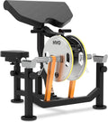 Bicep Machine Preacher Curl Machine 3 in 1 Arm Bicep Tricep Curl Machine Barbell Dumbell Bicep Station Workout Equipment with Ba