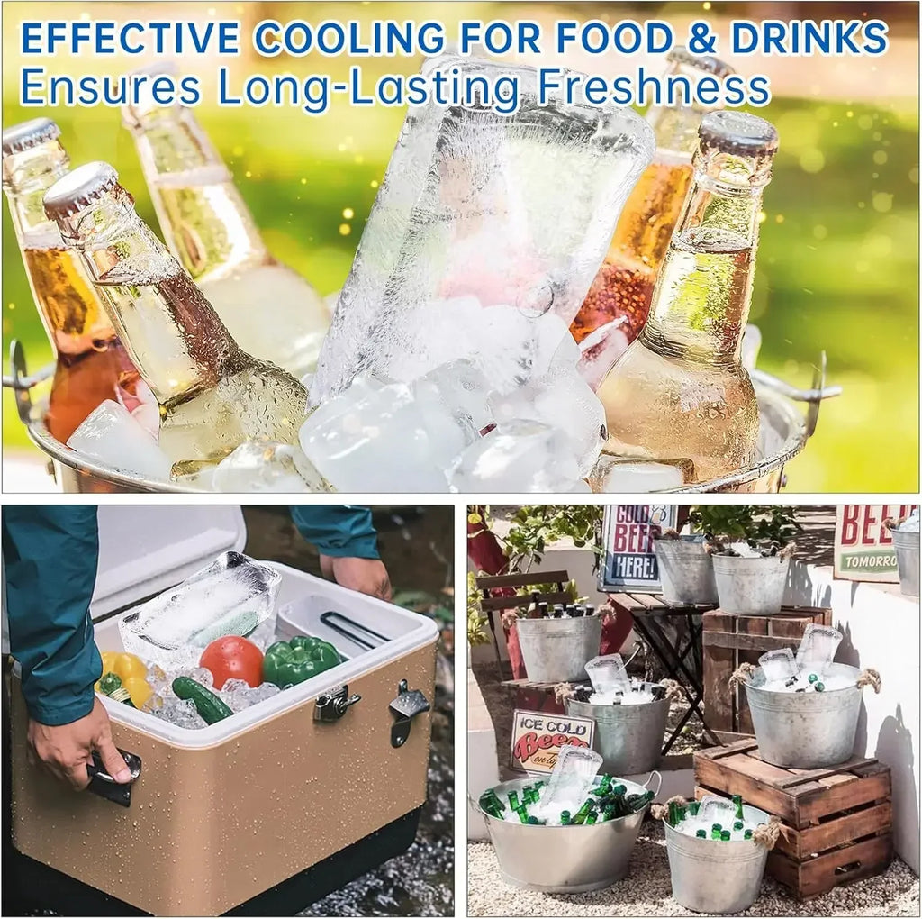 Extra Large Ice Cube Molds Ice Bath Water Chiller Reusable Giant Ice Block Molds Silicone Ice Block Maker For Home Accessories
