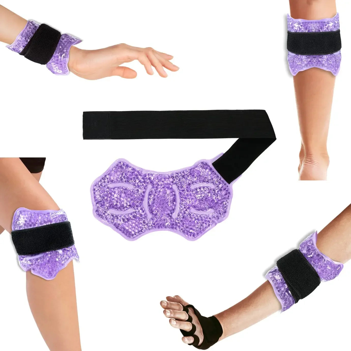 Ankle/Sports Foot Ice Pack - Hot & Cold Gel Pack with Adjustable Stand for Myofascial & Feet - Microwaveable, Freezable & Reusab