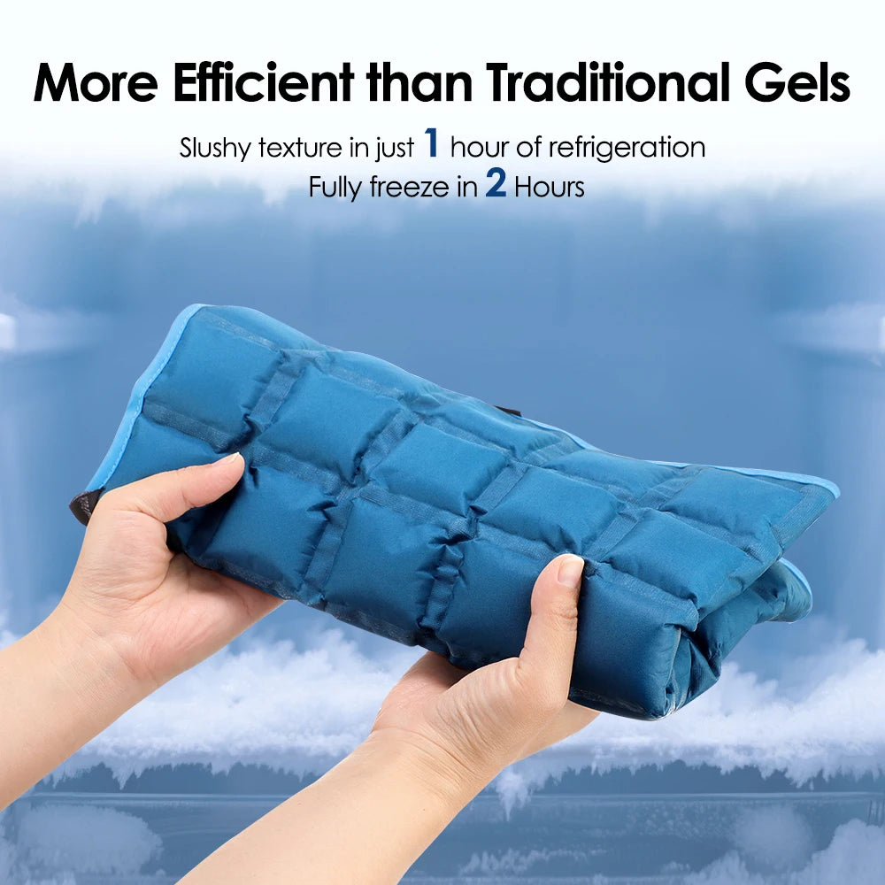 Large Ice Pack for Muscle Relax Reusable Hot Cold Gel Pack Cooling Cushion Knee Leg Back Neck Shoulder Ice Pack Wrap Massage Pa