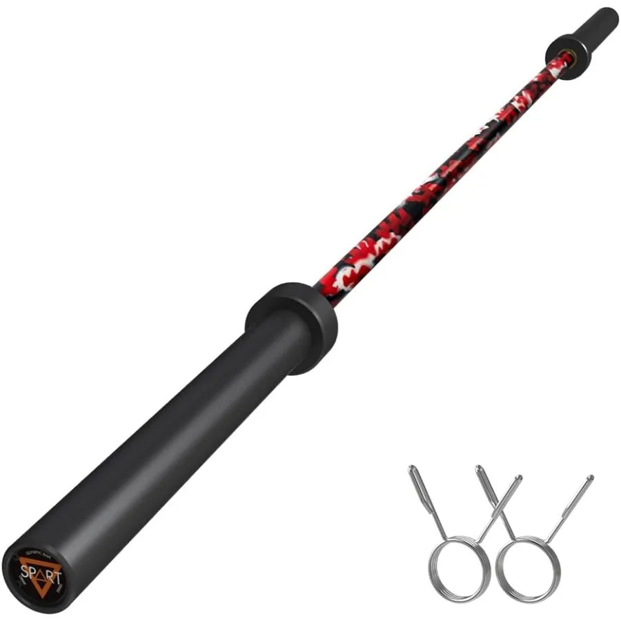 7FT Barbell Bar with Weight Plate Set Combo Solid Bar with Bearings 700Lbs Capacity Weight Bar for Home Gym Strength Training W