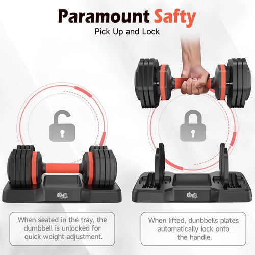 50LB Adjustable Dumbbell Pair