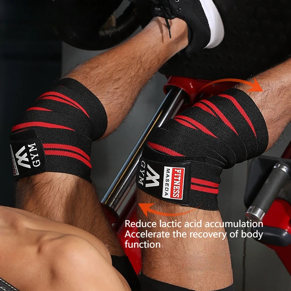GTUBIKE 1PCS Sports Knee Wraps for Men & Women | Ideal for Cross Training, Gym Workouts, Weightlifting, Fitness & Powerlifting