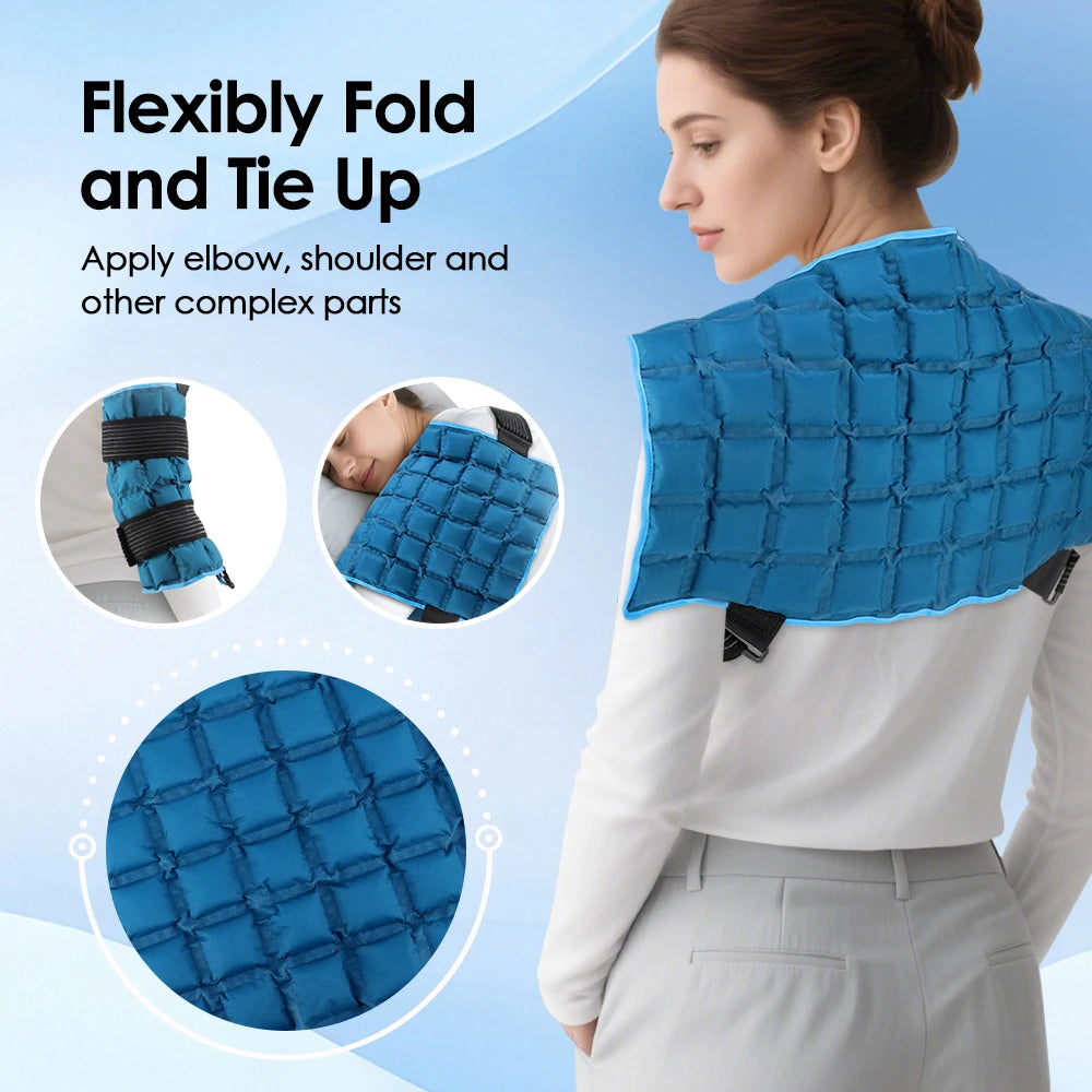 Large Ice Pack for Muscle Relax Reusable Hot Cold Gel Pack Cooling Cushion Knee Leg Back Neck Shoulder Ice Pack Wrap Massage Pa