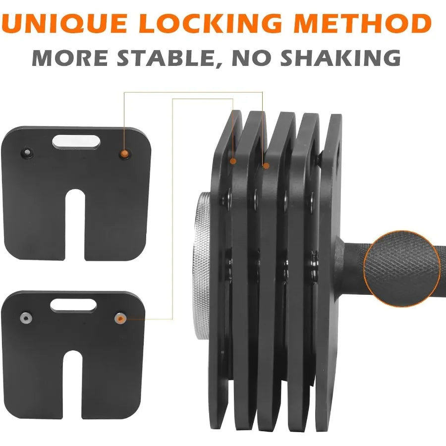 50LB Adjustable Dumbbell Pair (Quick Lock)