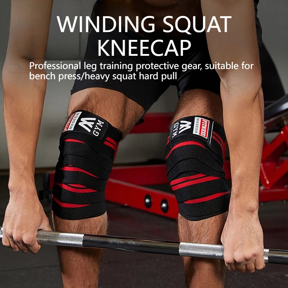 GTUBIKE 1PCS Sports Knee Wraps for Men & Women | Ideal for Cross Training, Gym Workouts, Weightlifting, Fitness & Powerlifting