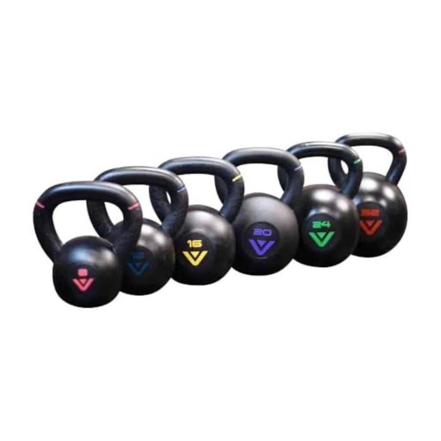 Rubber Coated Kettlebell Durable Steel Core Weight for Strength Training and Home Gym Rubberized Grip for Comfort Color-Coded f