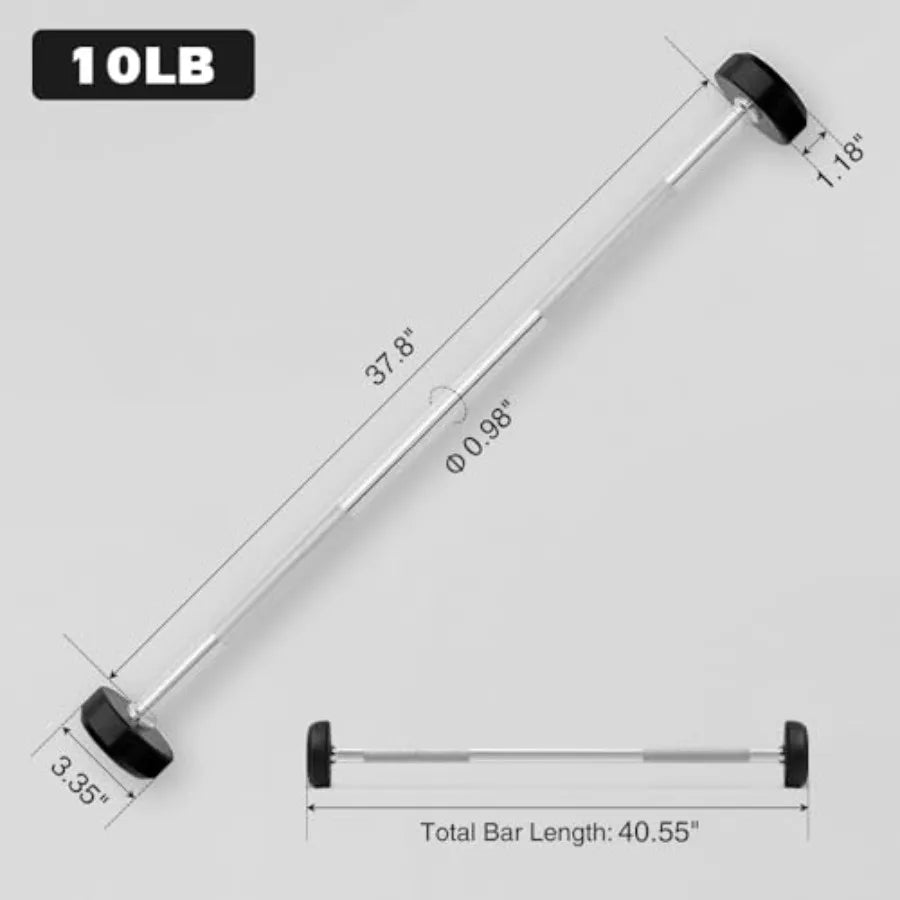 Rubber Coated Fixed Barbell