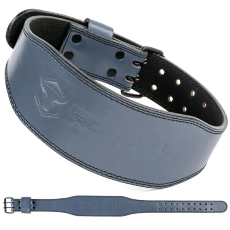 7mm Leather Weight Lifting Belt IPF Approved 4" to 2" Tape Weightlifting Belt for Powerlifting, Olympic Lifting, Gym and Workou