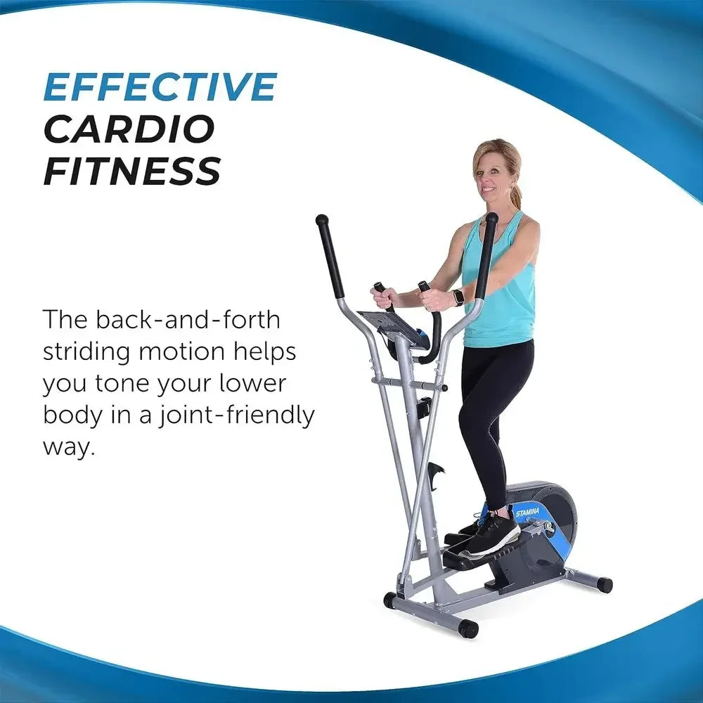 Compact Standing Elliptical Machine with Smart Workout App - Supports Up to 250 lbs